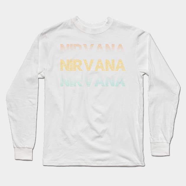 Distressed Vintage - Nirvana Music Long Sleeve T-Shirt by SIJI.MAREM